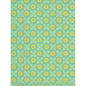 Флизелиновые обои Little Greene 0267DIGREEN коллекции National Trust Papers IV